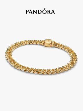 Pandora Gold Pave Cuban Link Bracelet